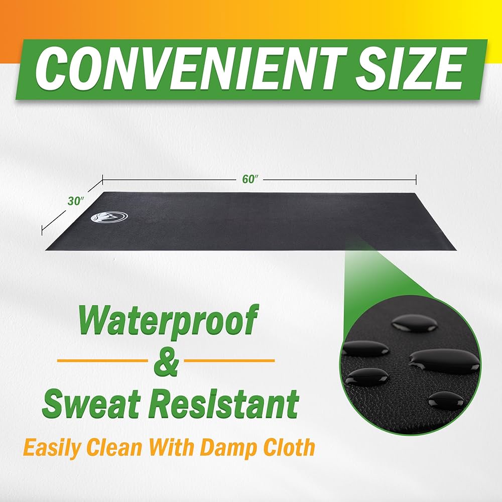 トレーニングパッド Amazon.com : Exercise Bike Mat - 30x60in Non-Slip Waterproof